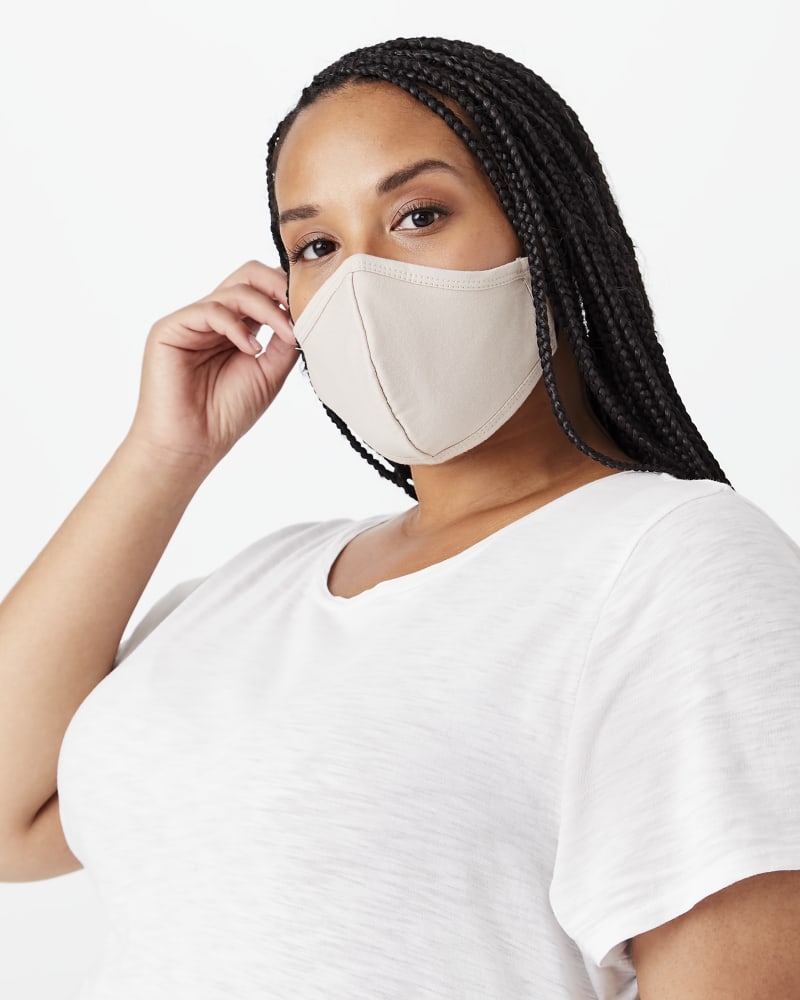 Front of plus size Pack of 3 Solid Face Masks by Project Civility | Dia&Co | dia_product_style_image_id:146293